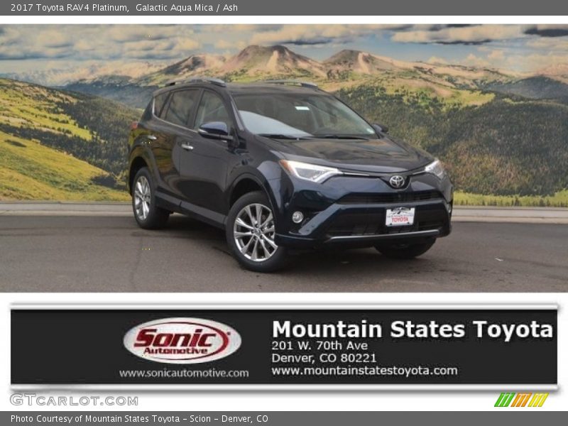 Galactic Aqua Mica / Ash 2017 Toyota RAV4 Platinum