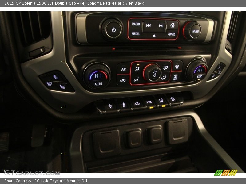 Sonoma Red Metallic / Jet Black 2015 GMC Sierra 1500 SLT Double Cab 4x4