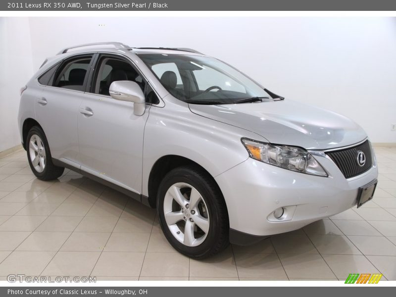 Tungsten Silver Pearl / Black 2011 Lexus RX 350 AWD