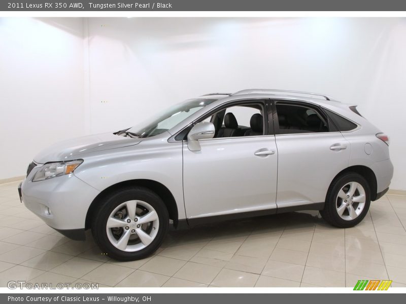 Tungsten Silver Pearl / Black 2011 Lexus RX 350 AWD