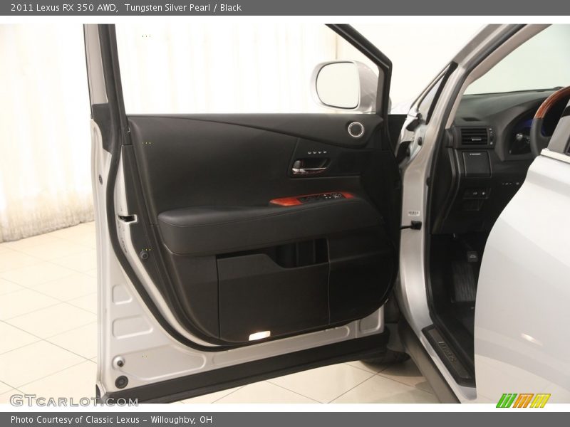 Tungsten Silver Pearl / Black 2011 Lexus RX 350 AWD