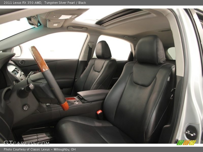 Tungsten Silver Pearl / Black 2011 Lexus RX 350 AWD