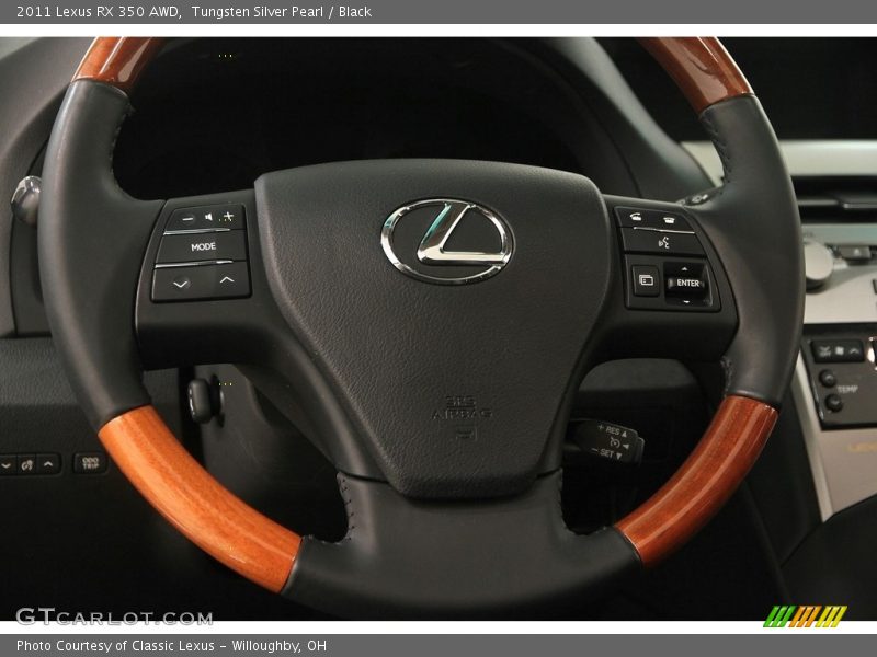Tungsten Silver Pearl / Black 2011 Lexus RX 350 AWD