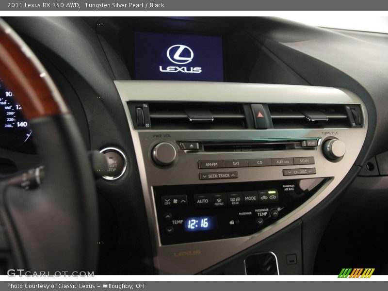 Tungsten Silver Pearl / Black 2011 Lexus RX 350 AWD