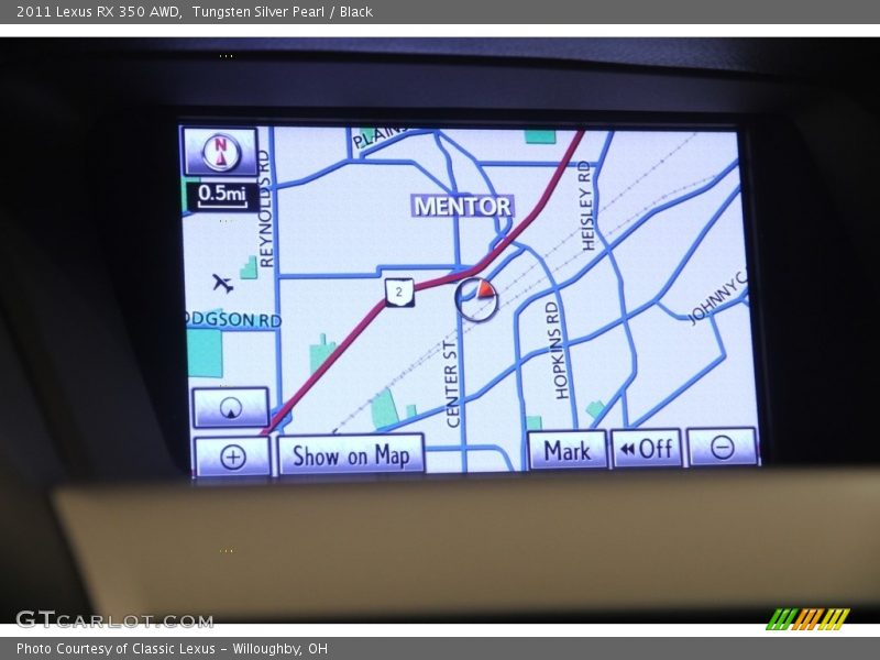 Tungsten Silver Pearl / Black 2011 Lexus RX 350 AWD