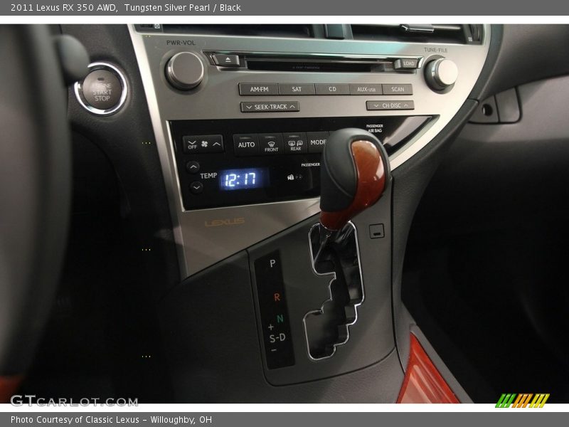 Tungsten Silver Pearl / Black 2011 Lexus RX 350 AWD