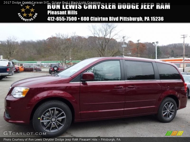 Octane Red / Black/Light Graystone 2017 Dodge Grand Caravan SXT