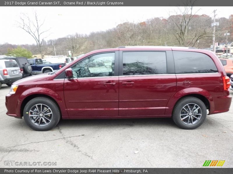 Octane Red / Black/Light Graystone 2017 Dodge Grand Caravan SXT