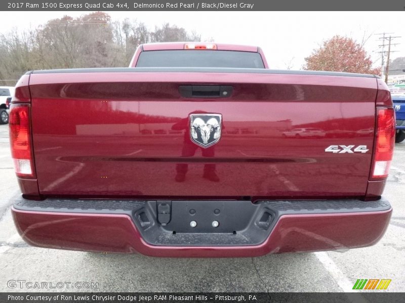 Delmonico Red Pearl / Black/Diesel Gray 2017 Ram 1500 Express Quad Cab 4x4