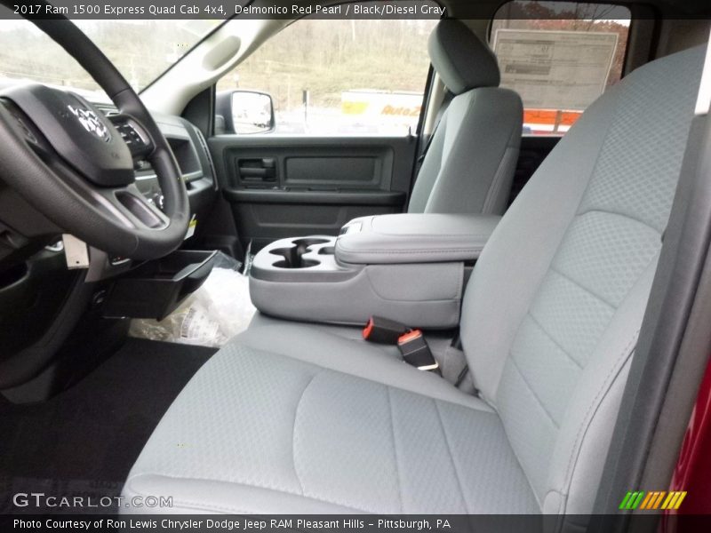 Delmonico Red Pearl / Black/Diesel Gray 2017 Ram 1500 Express Quad Cab 4x4