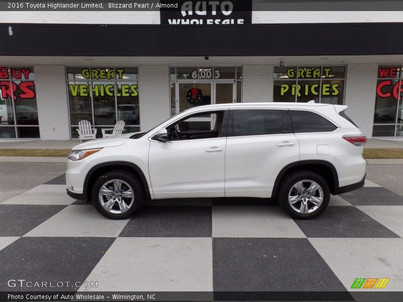 Blizzard Pearl / Almond 2016 Toyota Highlander Limited
