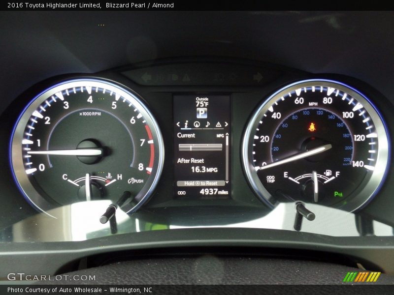 Blizzard Pearl / Almond 2016 Toyota Highlander Limited