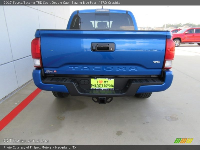Blazing Blue Pearl / TRD Graphite 2017 Toyota Tacoma TRD Sport Double Cab