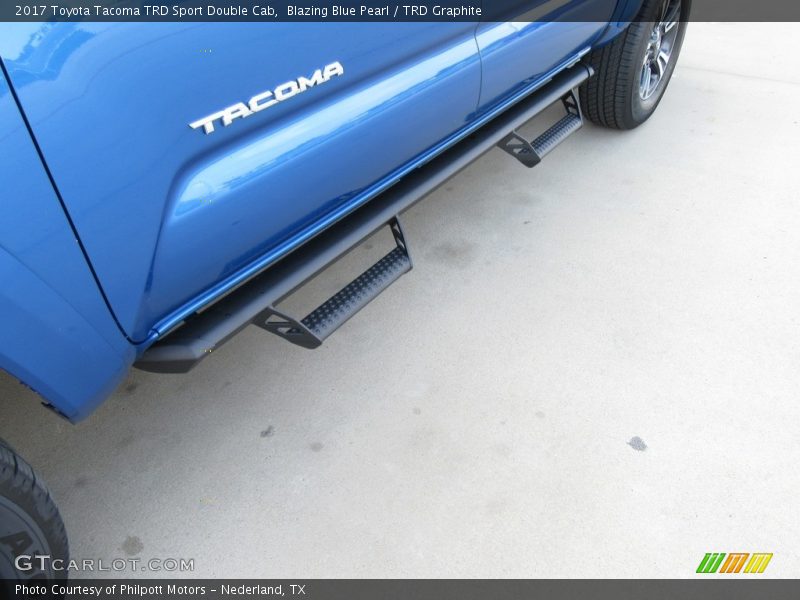 Blazing Blue Pearl / TRD Graphite 2017 Toyota Tacoma TRD Sport Double Cab