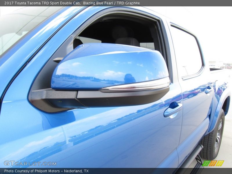 Blazing Blue Pearl / TRD Graphite 2017 Toyota Tacoma TRD Sport Double Cab