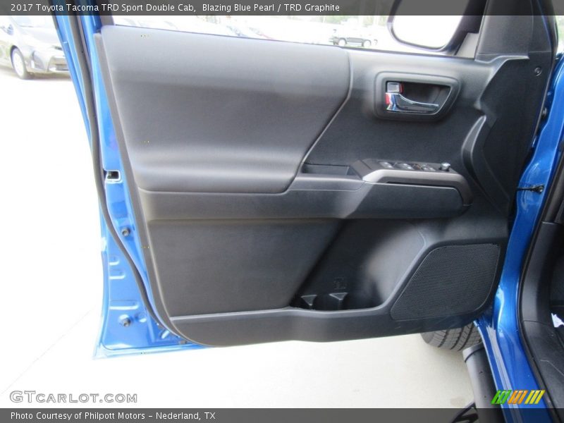 Blazing Blue Pearl / TRD Graphite 2017 Toyota Tacoma TRD Sport Double Cab