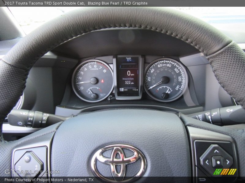Blazing Blue Pearl / TRD Graphite 2017 Toyota Tacoma TRD Sport Double Cab