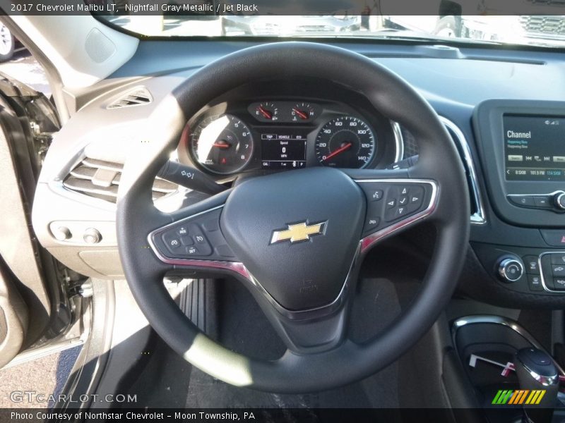 Nightfall Gray Metallic / Jet Black 2017 Chevrolet Malibu LT