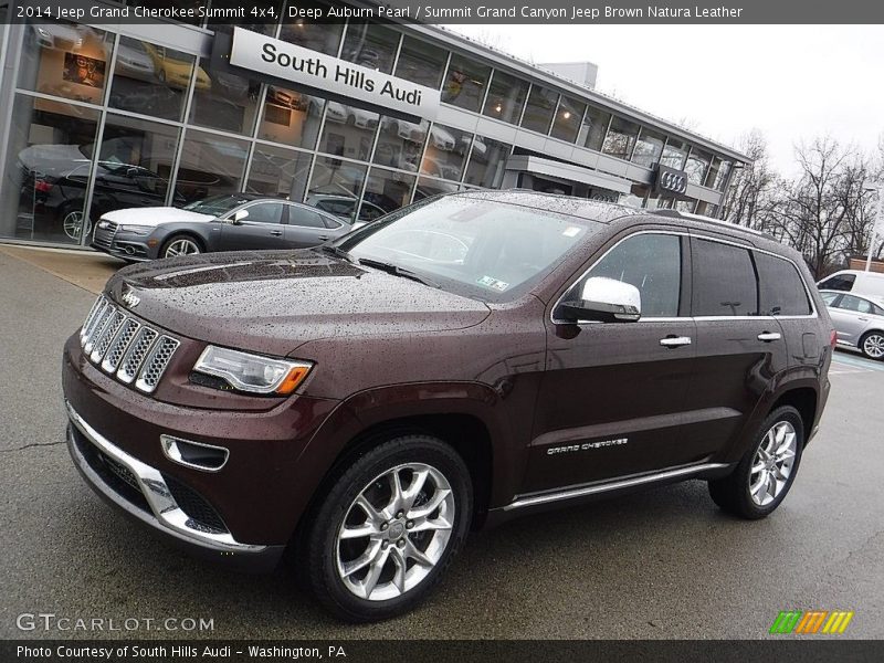 Deep Auburn Pearl / Summit Grand Canyon Jeep Brown Natura Leather 2014 Jeep Grand Cherokee Summit 4x4