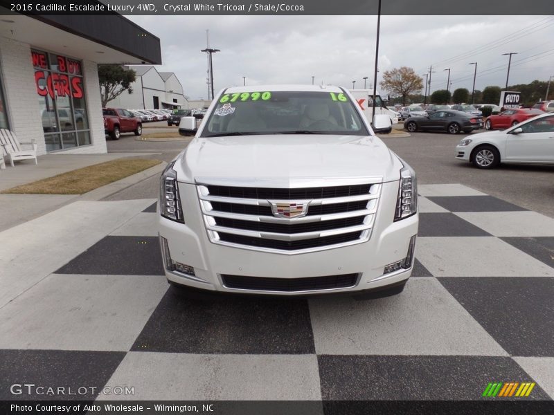Crystal White Tricoat / Shale/Cocoa 2016 Cadillac Escalade Luxury 4WD