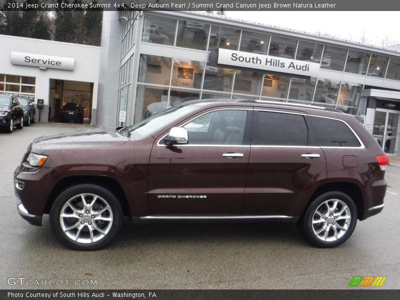 Deep Auburn Pearl / Summit Grand Canyon Jeep Brown Natura Leather 2014 Jeep Grand Cherokee Summit 4x4
