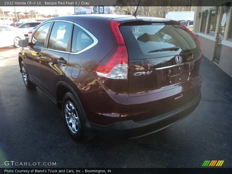Basque Red Pearl II / Gray 2012 Honda CR-V LX
