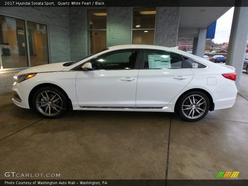 Quartz White Pearl / Black 2017 Hyundai Sonata Sport