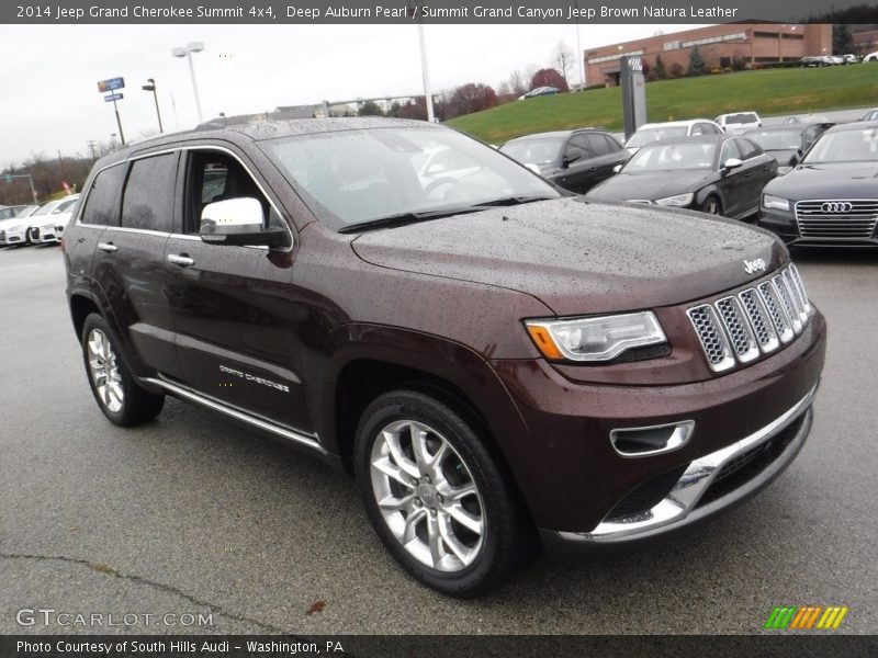 Deep Auburn Pearl / Summit Grand Canyon Jeep Brown Natura Leather 2014 Jeep Grand Cherokee Summit 4x4