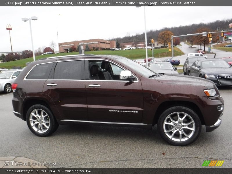 Deep Auburn Pearl / Summit Grand Canyon Jeep Brown Natura Leather 2014 Jeep Grand Cherokee Summit 4x4