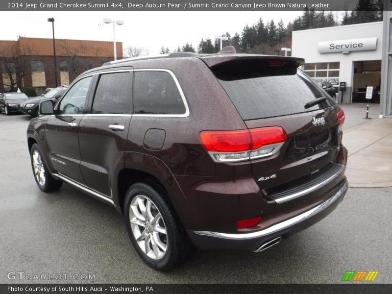 Deep Auburn Pearl / Summit Grand Canyon Jeep Brown Natura Leather 2014 Jeep Grand Cherokee Summit 4x4