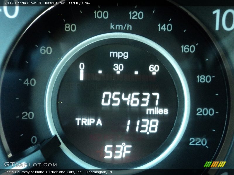 Basque Red Pearl II / Gray 2012 Honda CR-V LX
