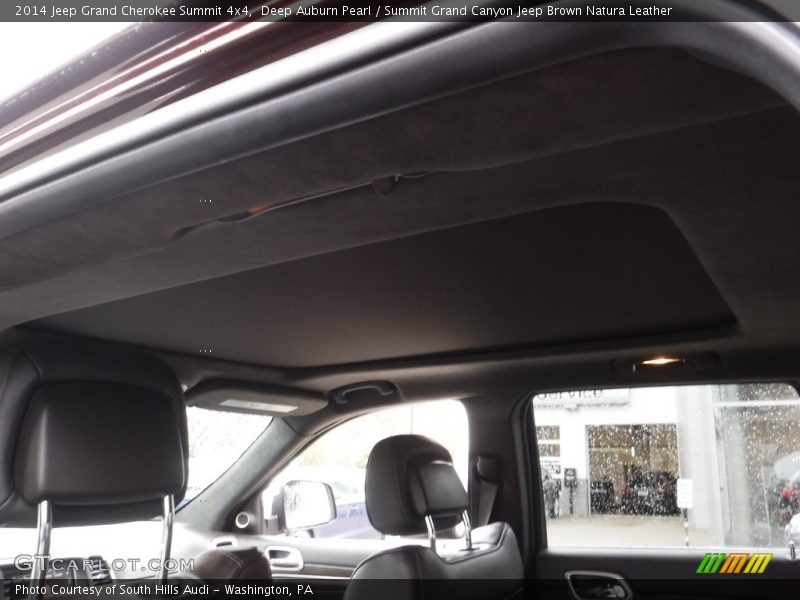 Deep Auburn Pearl / Summit Grand Canyon Jeep Brown Natura Leather 2014 Jeep Grand Cherokee Summit 4x4