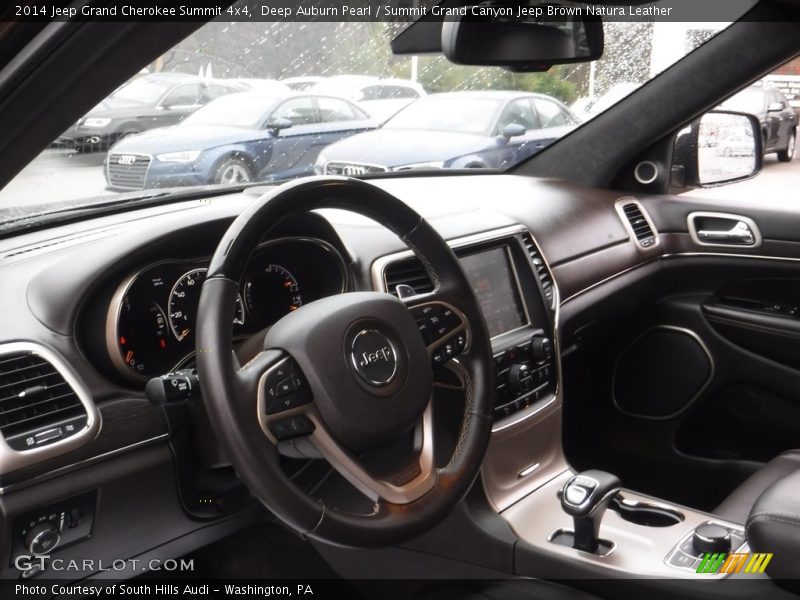 Deep Auburn Pearl / Summit Grand Canyon Jeep Brown Natura Leather 2014 Jeep Grand Cherokee Summit 4x4