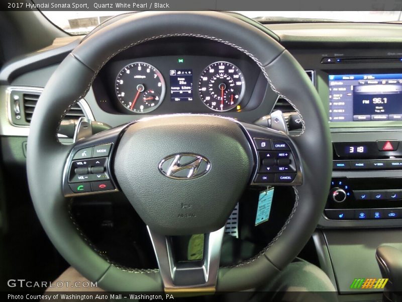 Quartz White Pearl / Black 2017 Hyundai Sonata Sport