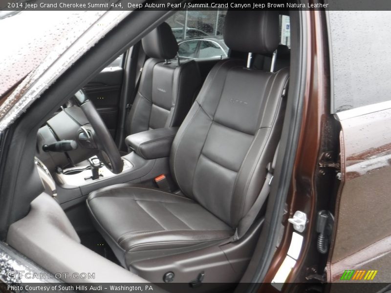Deep Auburn Pearl / Summit Grand Canyon Jeep Brown Natura Leather 2014 Jeep Grand Cherokee Summit 4x4
