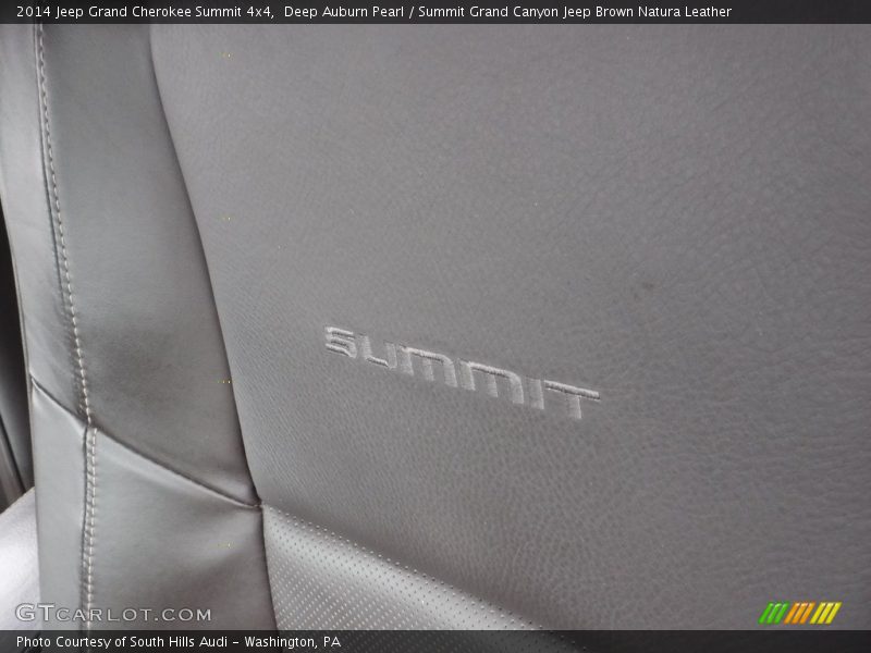 Deep Auburn Pearl / Summit Grand Canyon Jeep Brown Natura Leather 2014 Jeep Grand Cherokee Summit 4x4