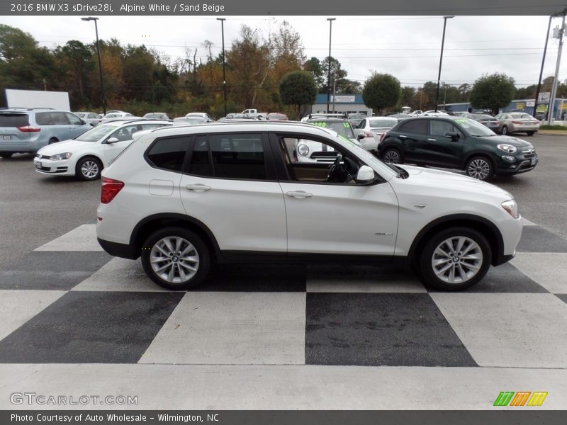 Alpine White / Sand Beige 2016 BMW X3 sDrive28i