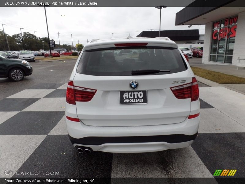 Alpine White / Sand Beige 2016 BMW X3 sDrive28i