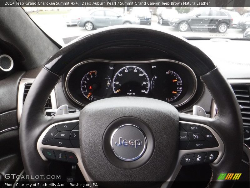 Deep Auburn Pearl / Summit Grand Canyon Jeep Brown Natura Leather 2014 Jeep Grand Cherokee Summit 4x4