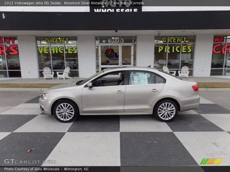 Moonrock Silver Metallic / 2 Tone Black/Cornsilk 2013 Volkswagen Jetta SEL Sedan