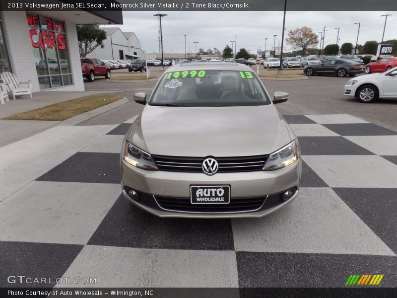 Moonrock Silver Metallic / 2 Tone Black/Cornsilk 2013 Volkswagen Jetta SEL Sedan