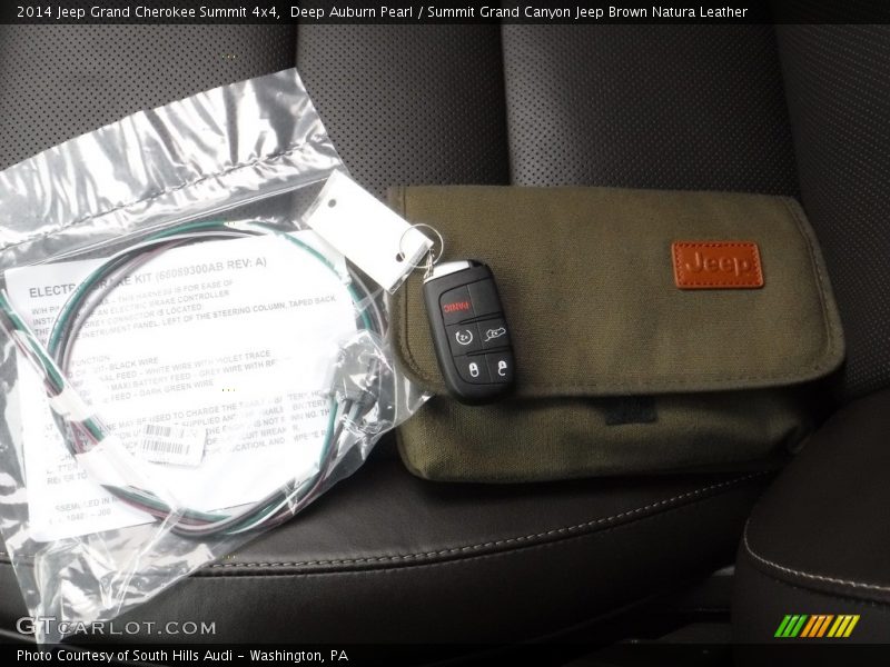 Deep Auburn Pearl / Summit Grand Canyon Jeep Brown Natura Leather 2014 Jeep Grand Cherokee Summit 4x4