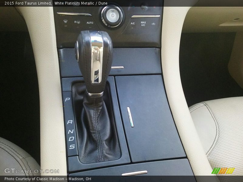 White Platinum Metallic / Dune 2015 Ford Taurus Limited