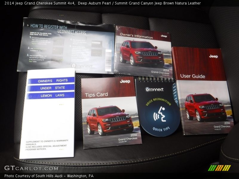 Deep Auburn Pearl / Summit Grand Canyon Jeep Brown Natura Leather 2014 Jeep Grand Cherokee Summit 4x4