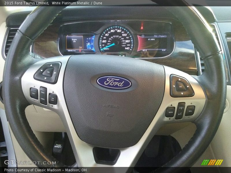 White Platinum Metallic / Dune 2015 Ford Taurus Limited