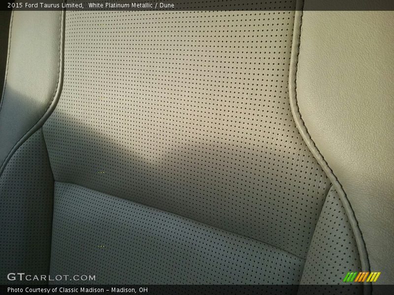 White Platinum Metallic / Dune 2015 Ford Taurus Limited