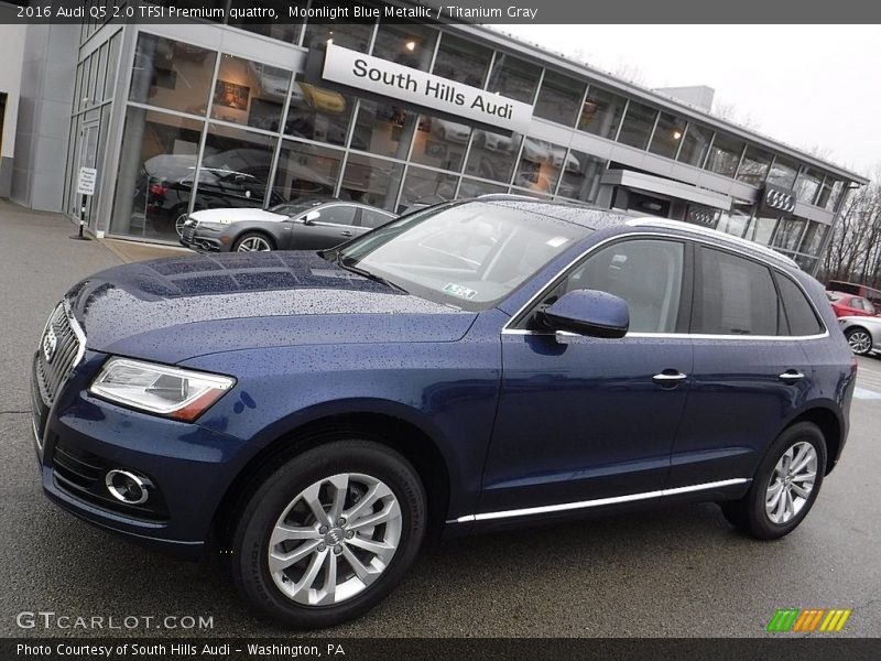 Moonlight Blue Metallic / Titanium Gray 2016 Audi Q5 2.0 TFSI Premium quattro