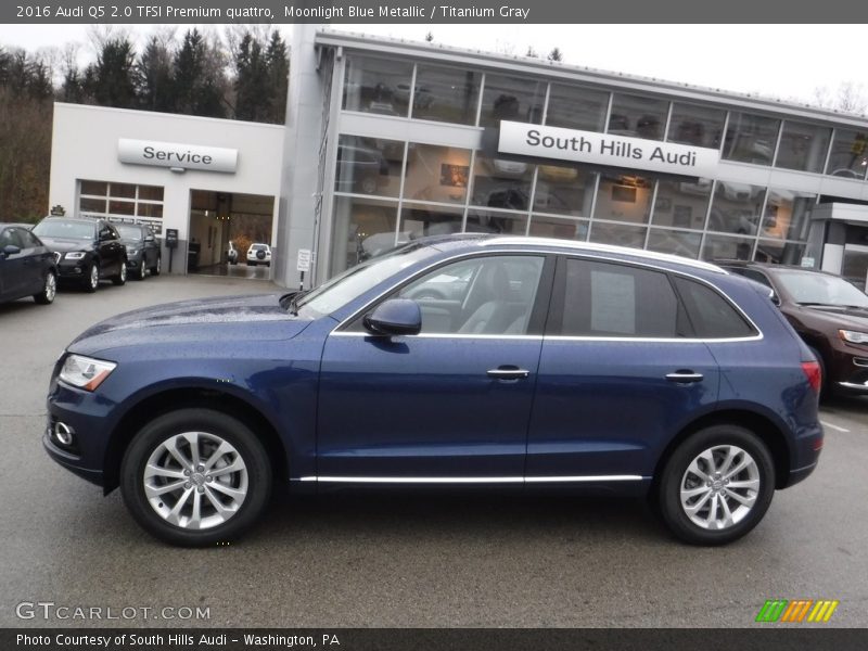 Moonlight Blue Metallic / Titanium Gray 2016 Audi Q5 2.0 TFSI Premium quattro