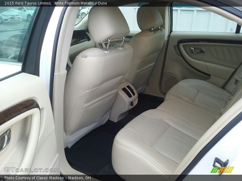 White Platinum Metallic / Dune 2015 Ford Taurus Limited