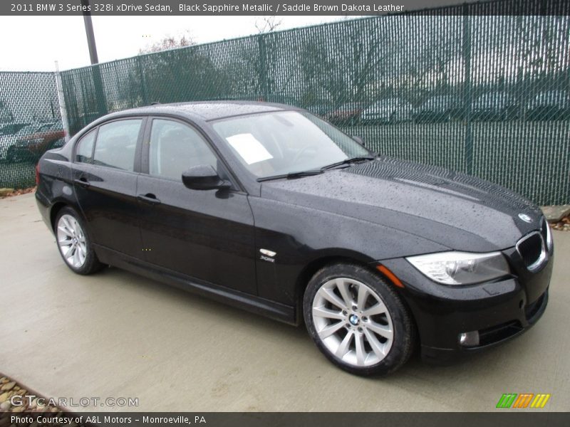 Black Sapphire Metallic / Saddle Brown Dakota Leather 2011 BMW 3 Series 328i xDrive Sedan